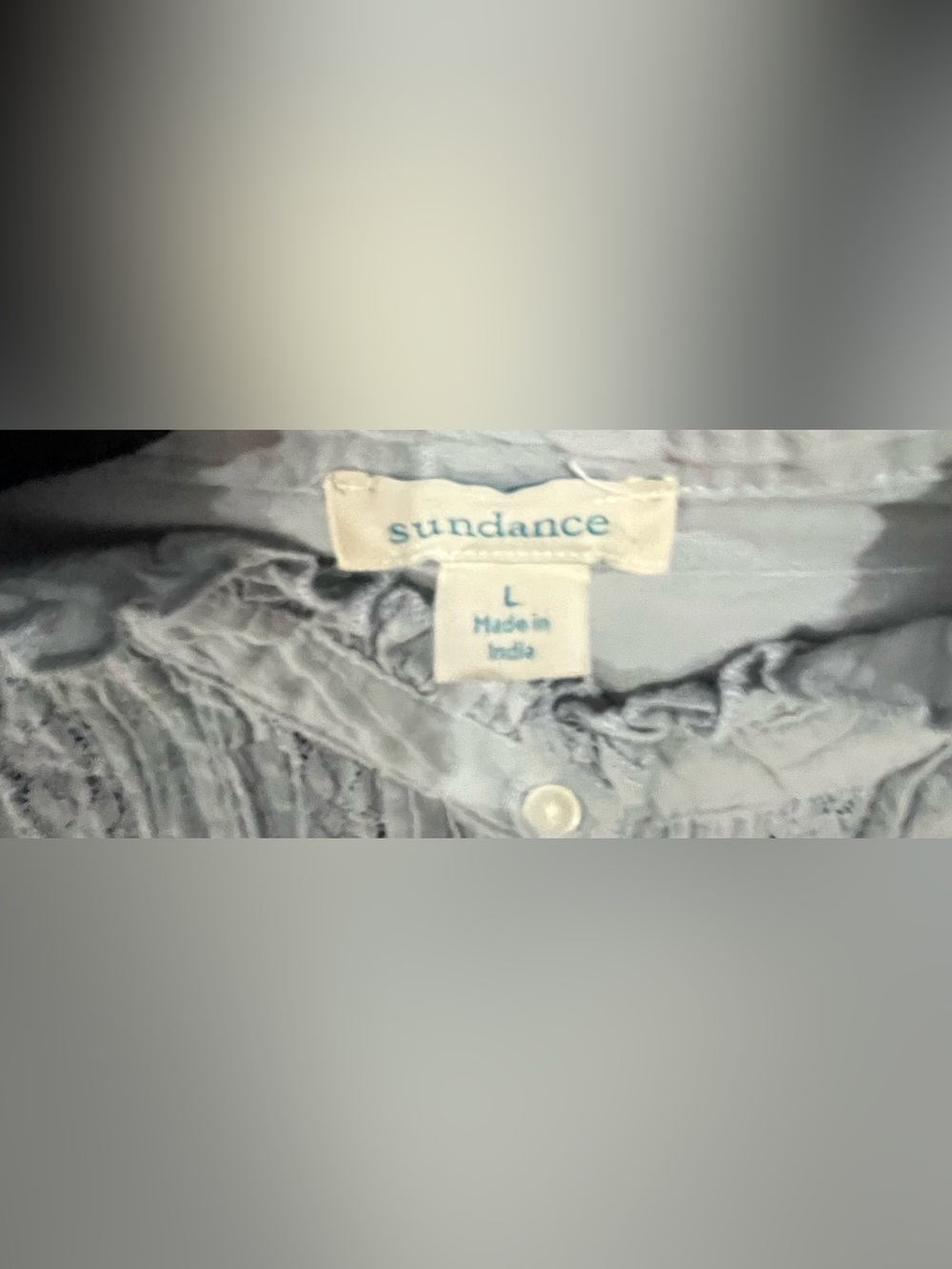 Sundance Light Blue Pintuck Button-Down Shirt - Picture 2 of 7